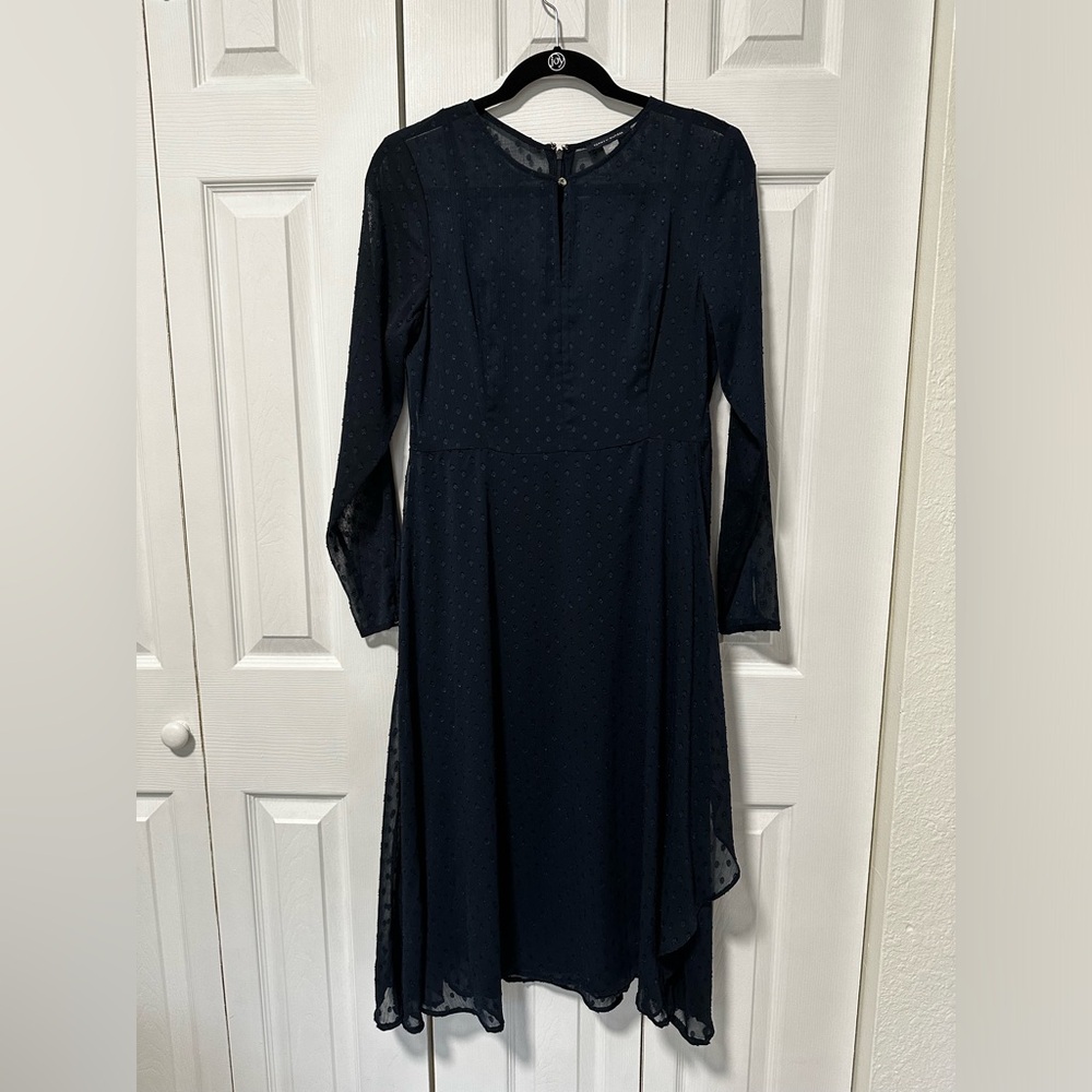 Tommy Hilfiger Swiss-Dot Midi Dress Size 10